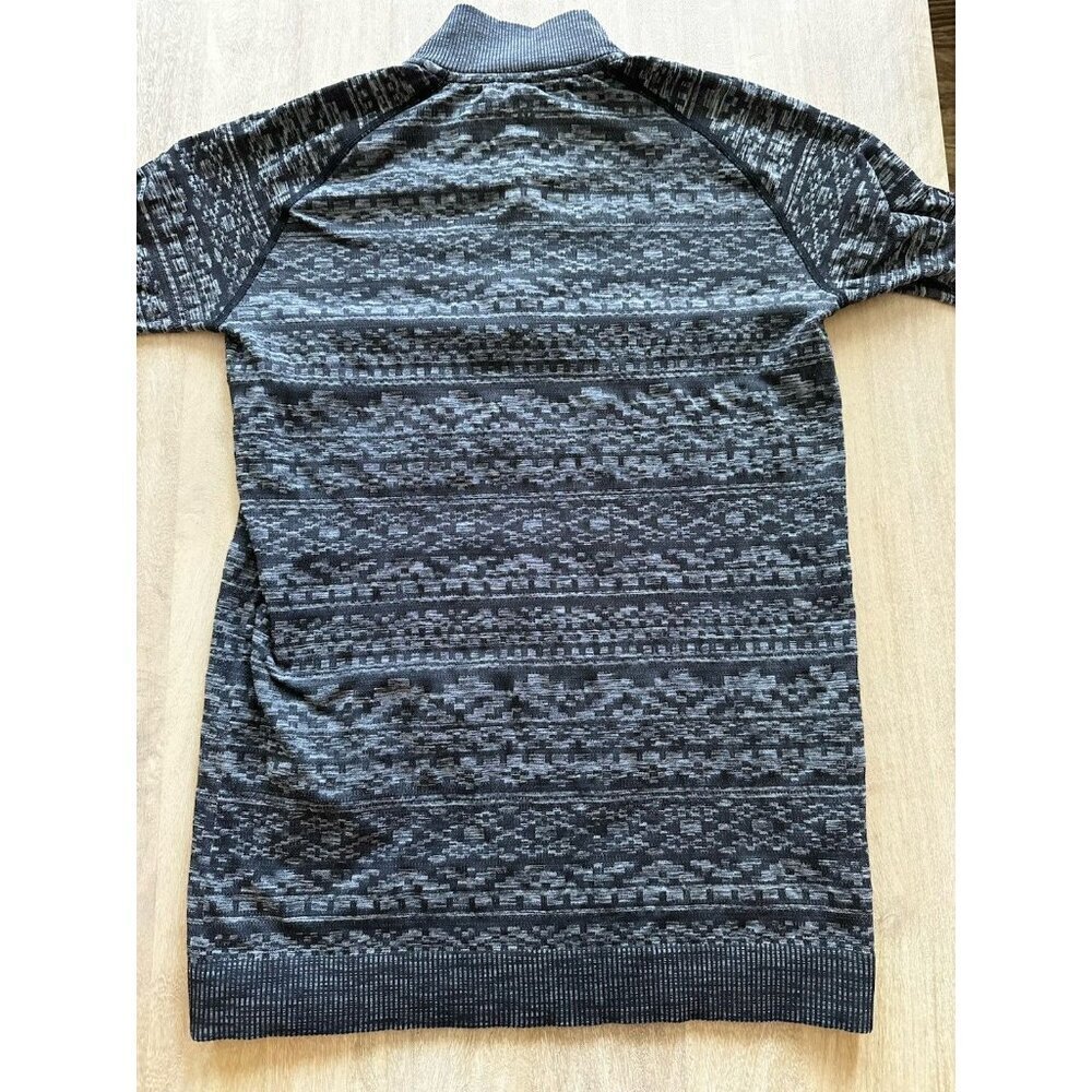 Lululemon Rest Less 1/4 Zip Heathered Black Size 4 Running Athleisure Warm - Picture 8 of 9
